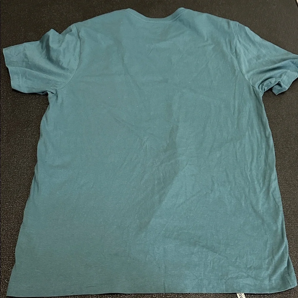 Hurley Men's Blue T-Shirt with Orange Logo size Large - Picture 7 of 7